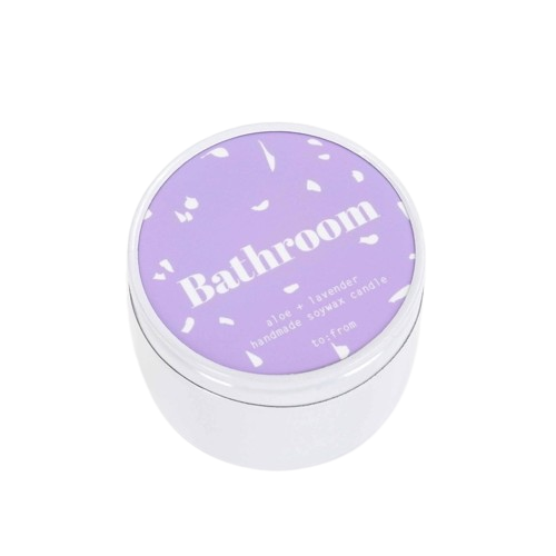 Bathroom candle / aloe & lavender