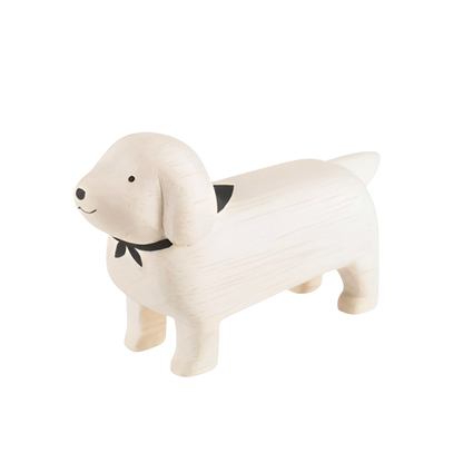 White dachshund